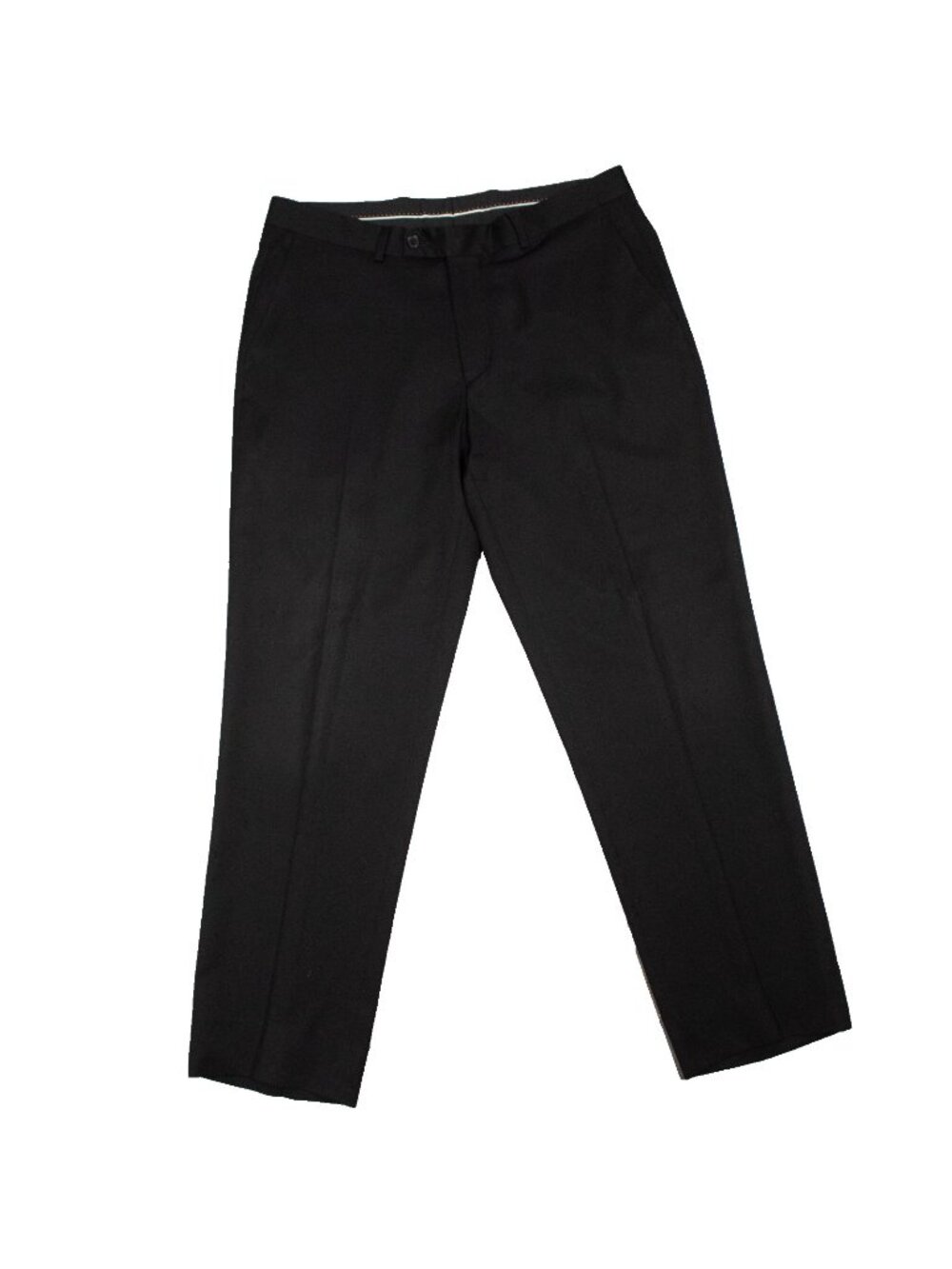 Vintage Baumler Dress Pants Black Wool Trousers Flat Front 36x30